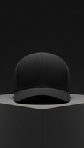 Matte Black Wool Fitted Cap