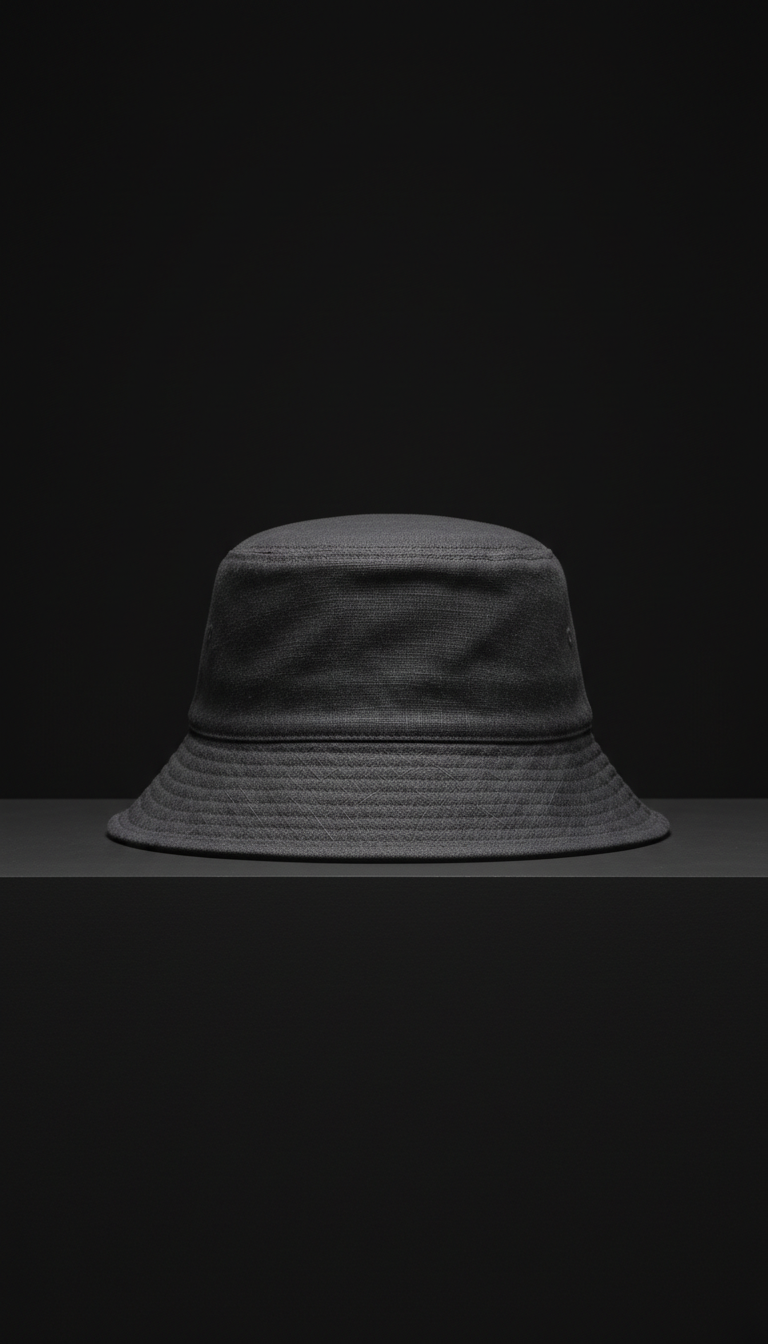 Charcoal Cotton Bucket Hat